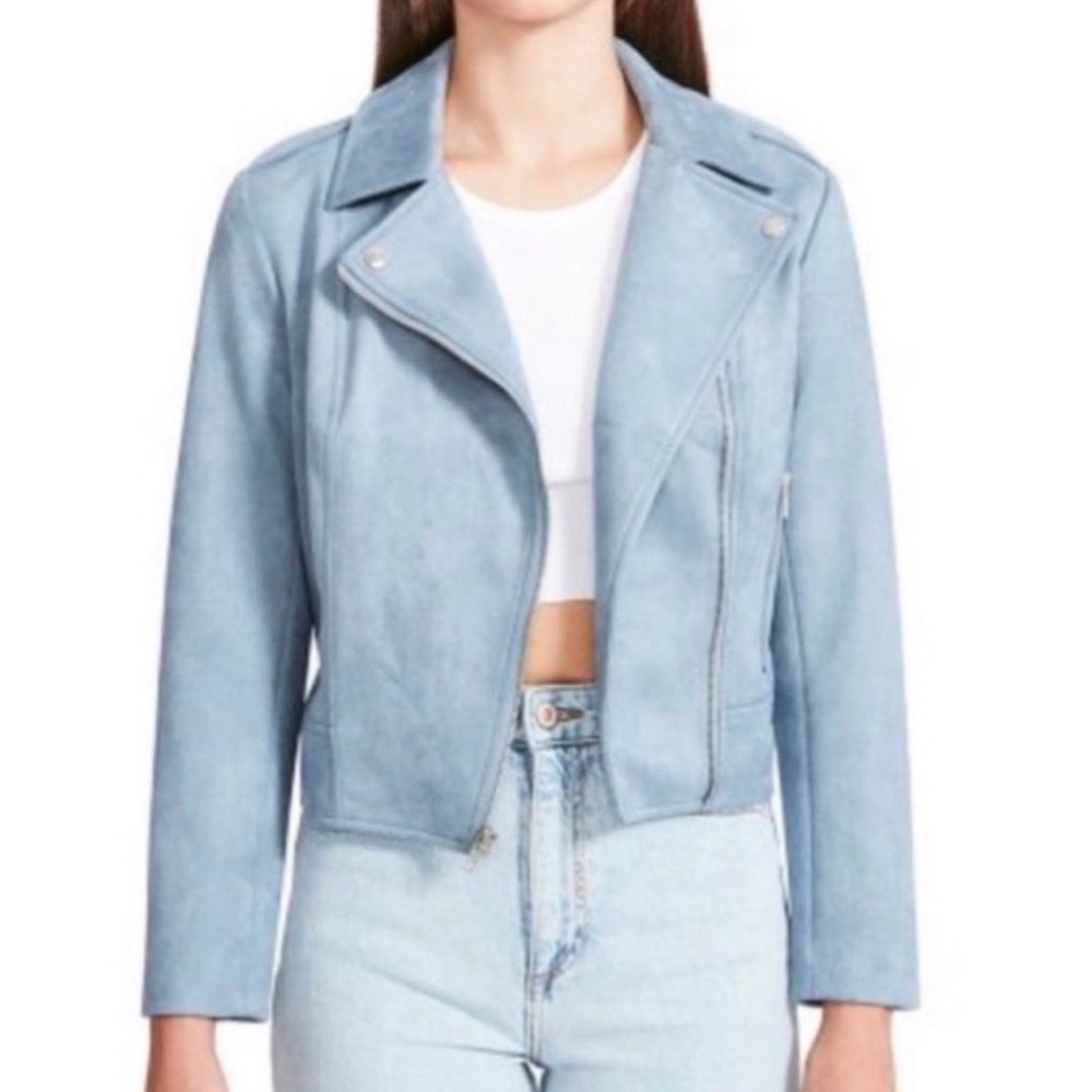 BB Dakota by Steve Madden Sky Blue Suede Jacket